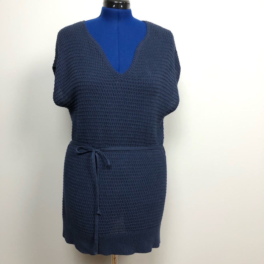 Pendleton Open Knit Cap Sleeve Sweater